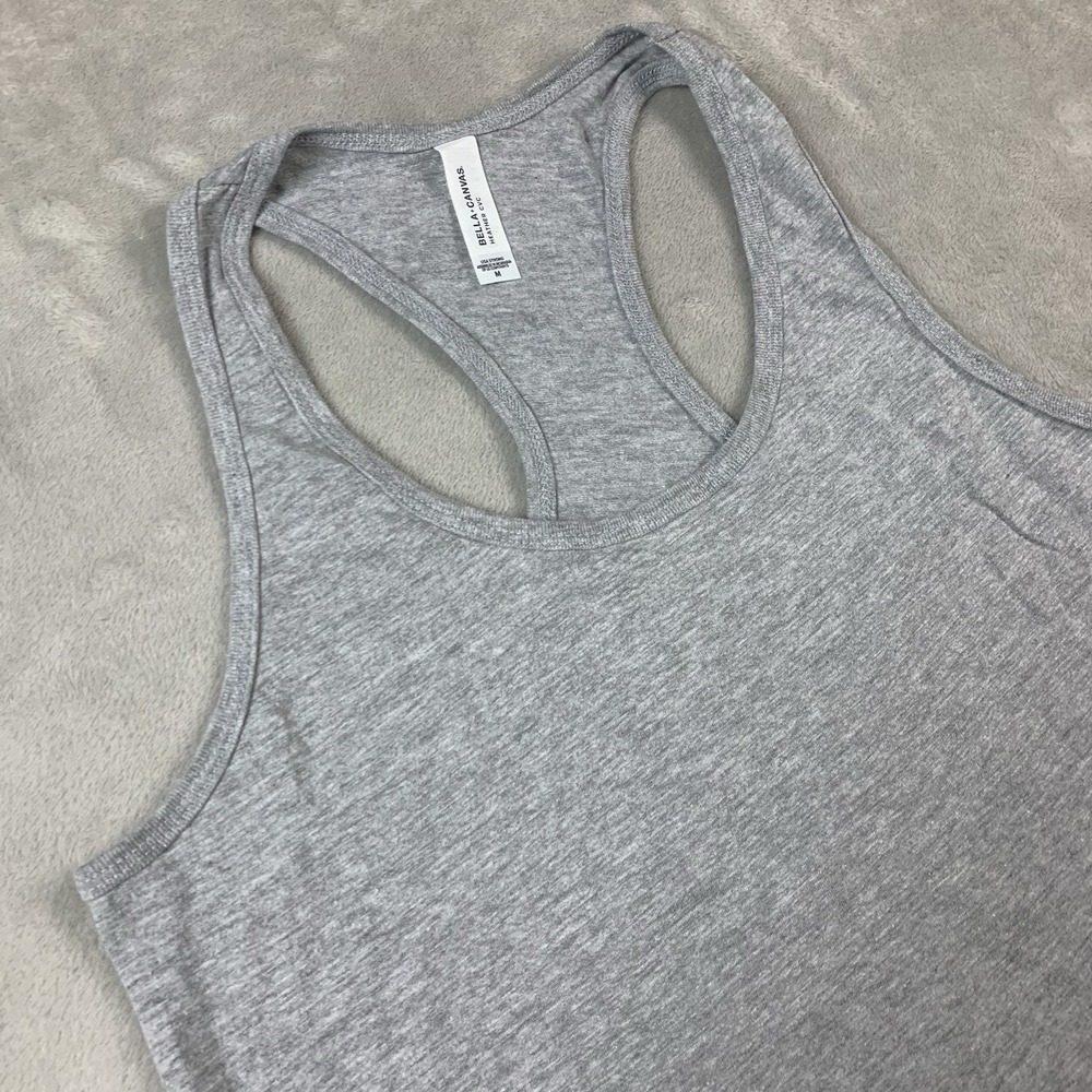 Bella + Canvas Tank Top Womens Medium Gray Fitness Training Running